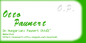 otto paunert business card